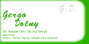 gergo dolny business card